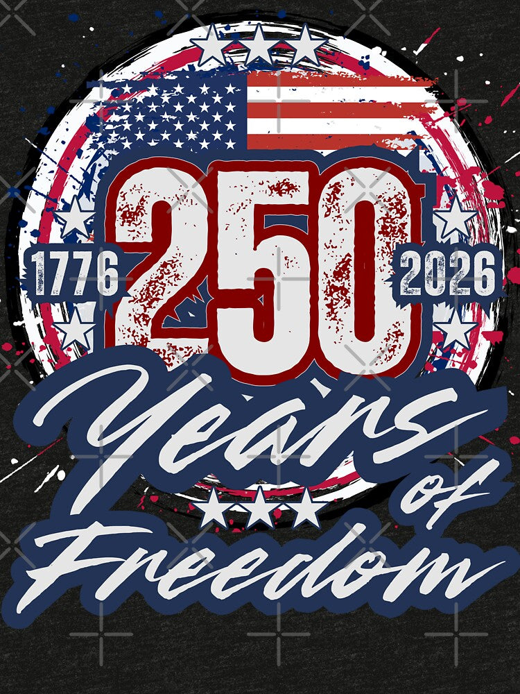 1776 to 2026 — America 250 Years of Freedom Patriotic Anniversary Emblem by GFamilyC