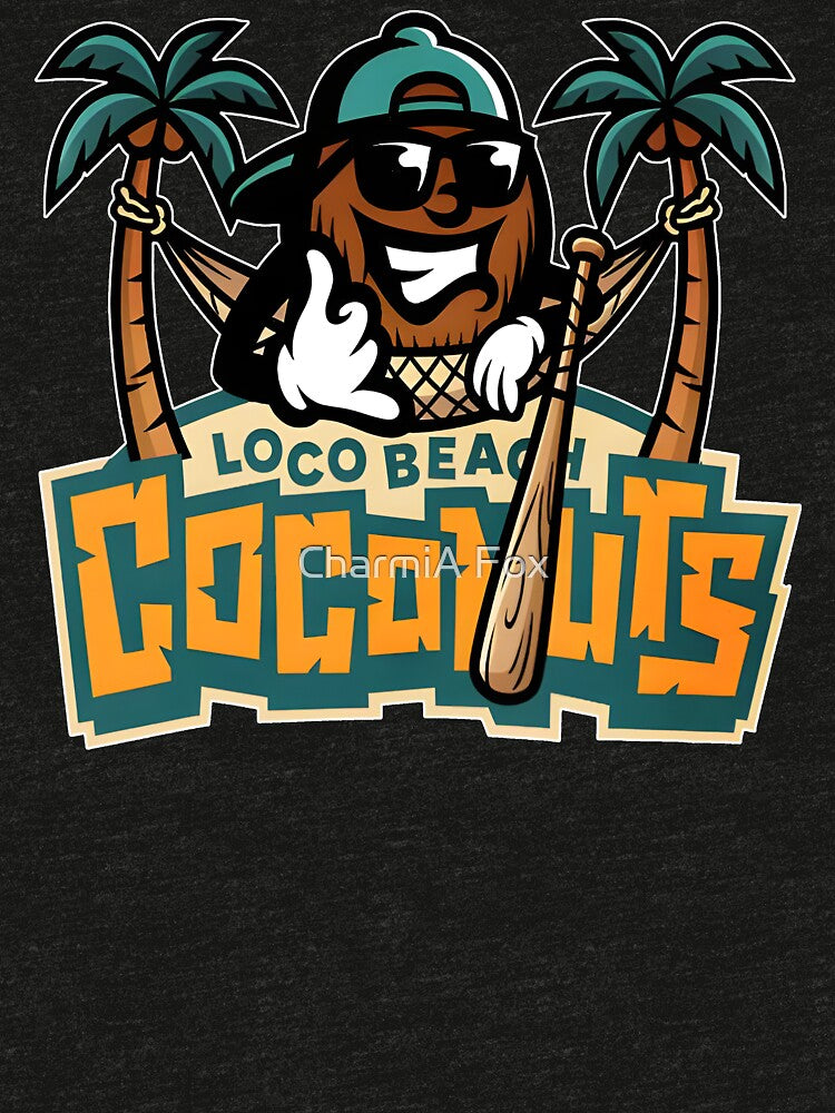 Loco Beach Coconuts Baseball by CharmiA Fox