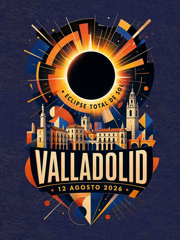 Valladolid Eclipse Total de Sol 2026 Spain by Print Loft