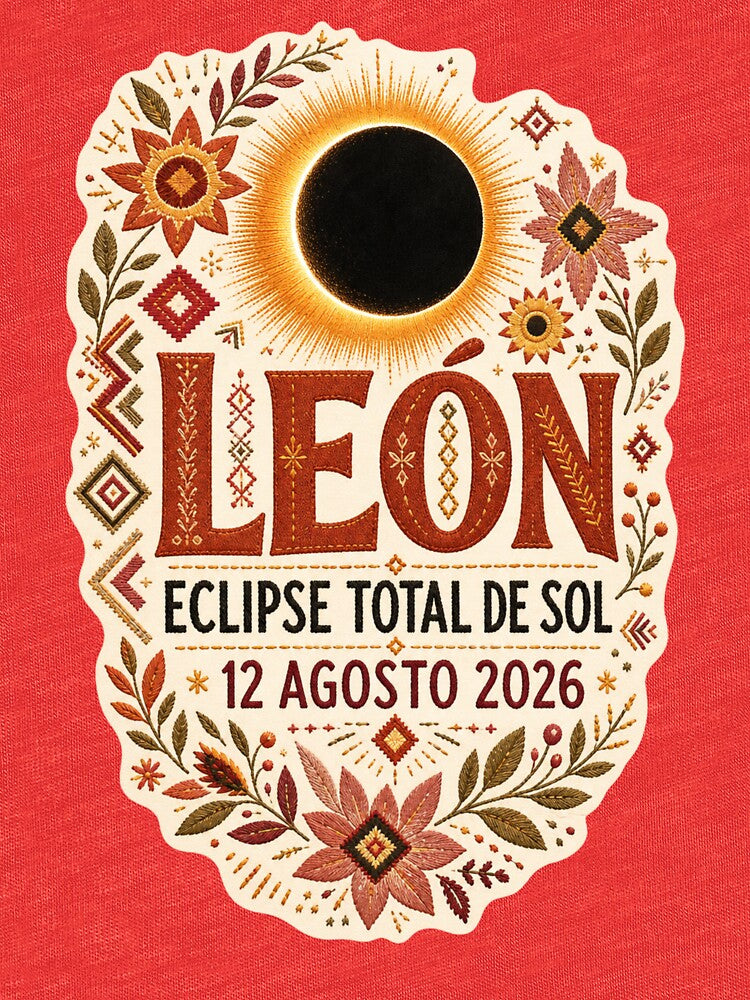 León Eclipse Total de Sol 2026 Spain by Print Loft