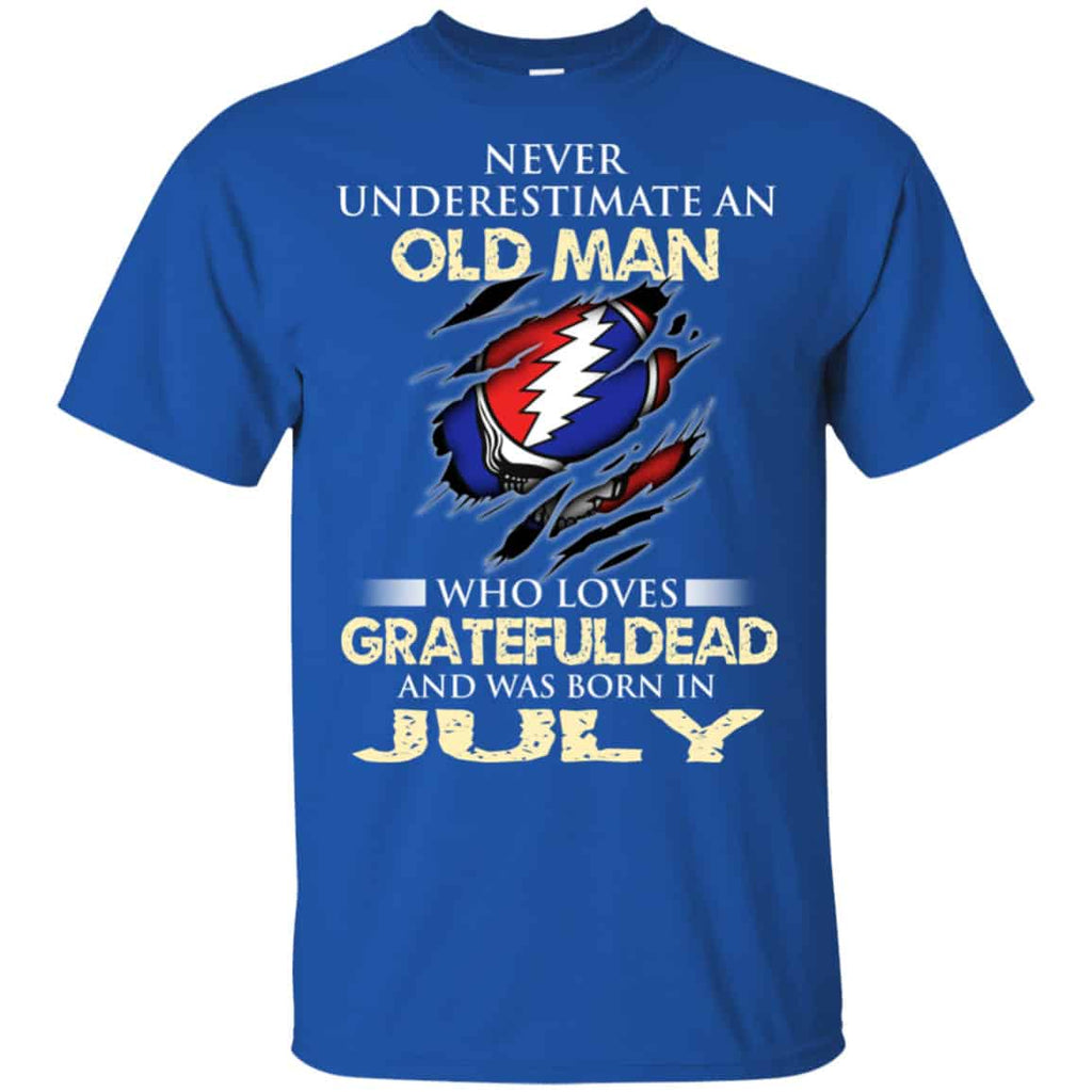 An Old Man Who Loves Grateful Dead And Was Born In July Shirt, Hoodie, Tank