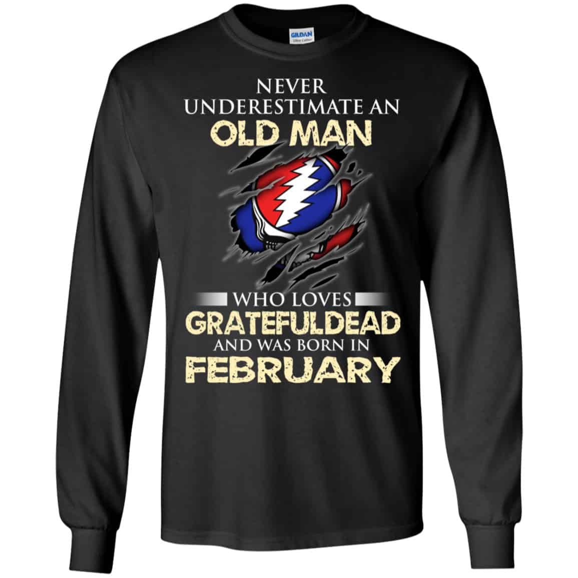 An Old Man Who Loves Grateful Dead And Was Born In February Shirt, Hoodie, Tank