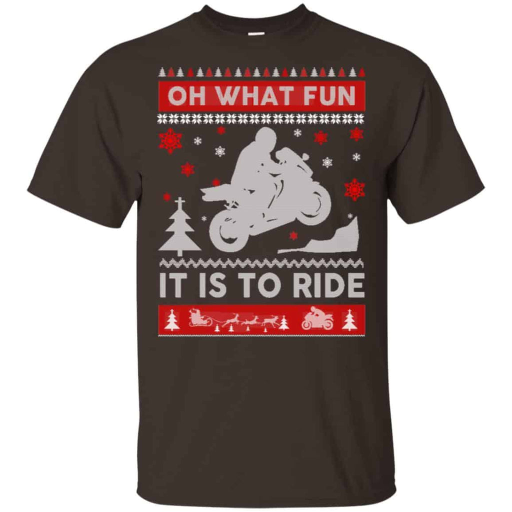 Motorbike Sweater Christmas Oh What Fun It Is To Ride T-Shirts, Hoodie, Sweater