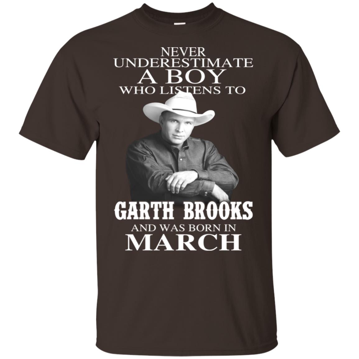 A Boy Who Listens To Garth Brooks And Was Born In March T-Shirts, Hoodie, Tank