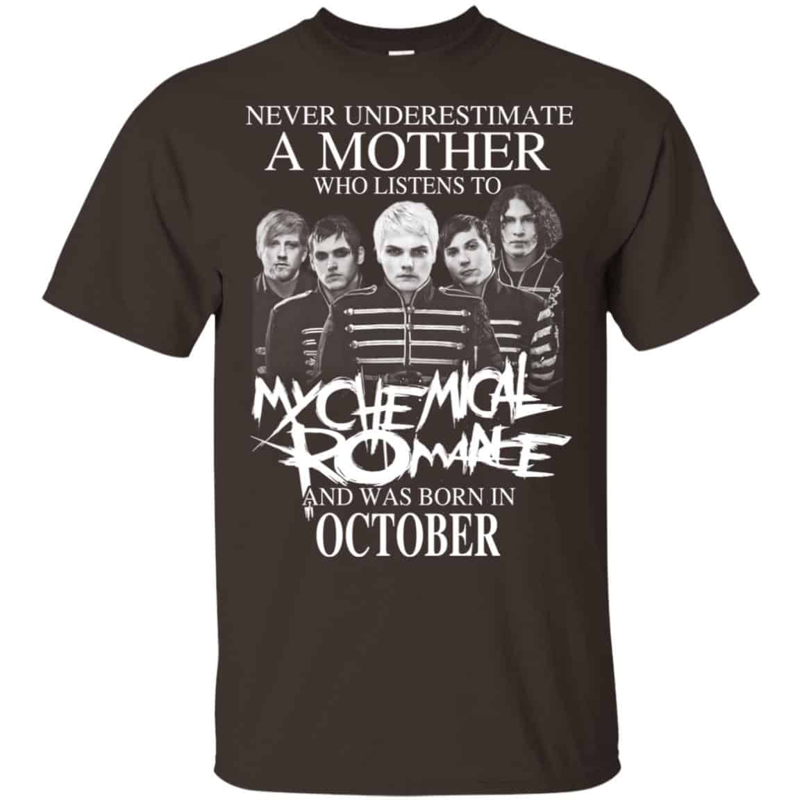 A Mother Who Listens To My Chemical Romance And Was Born In October T-Shirts, Hoodie, Tank