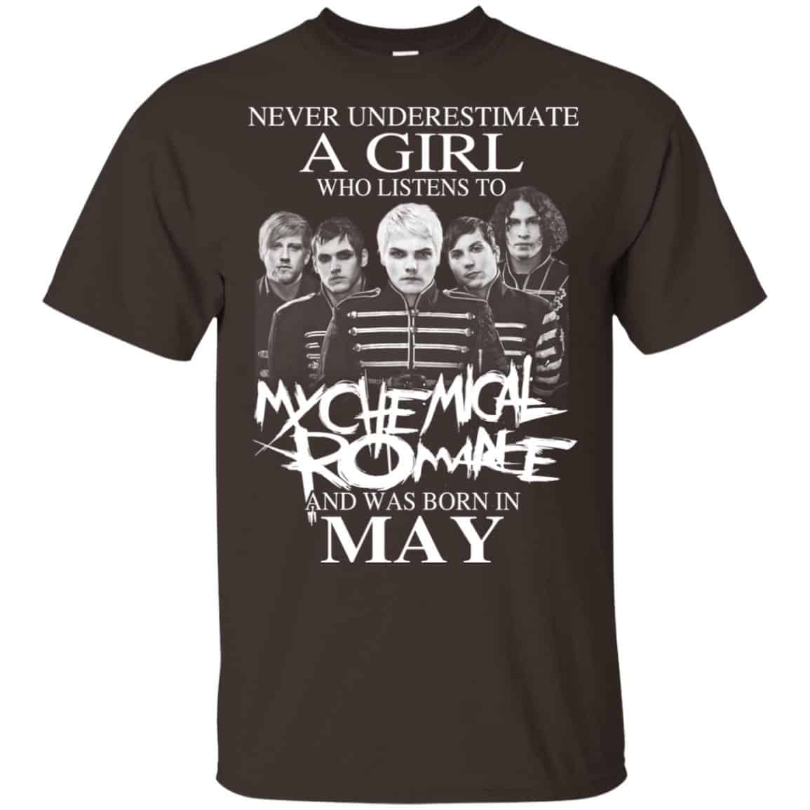 A Girl Who Listens To My Chemical Romance And Was Born In May T-Shirts, Hoodie, Tank