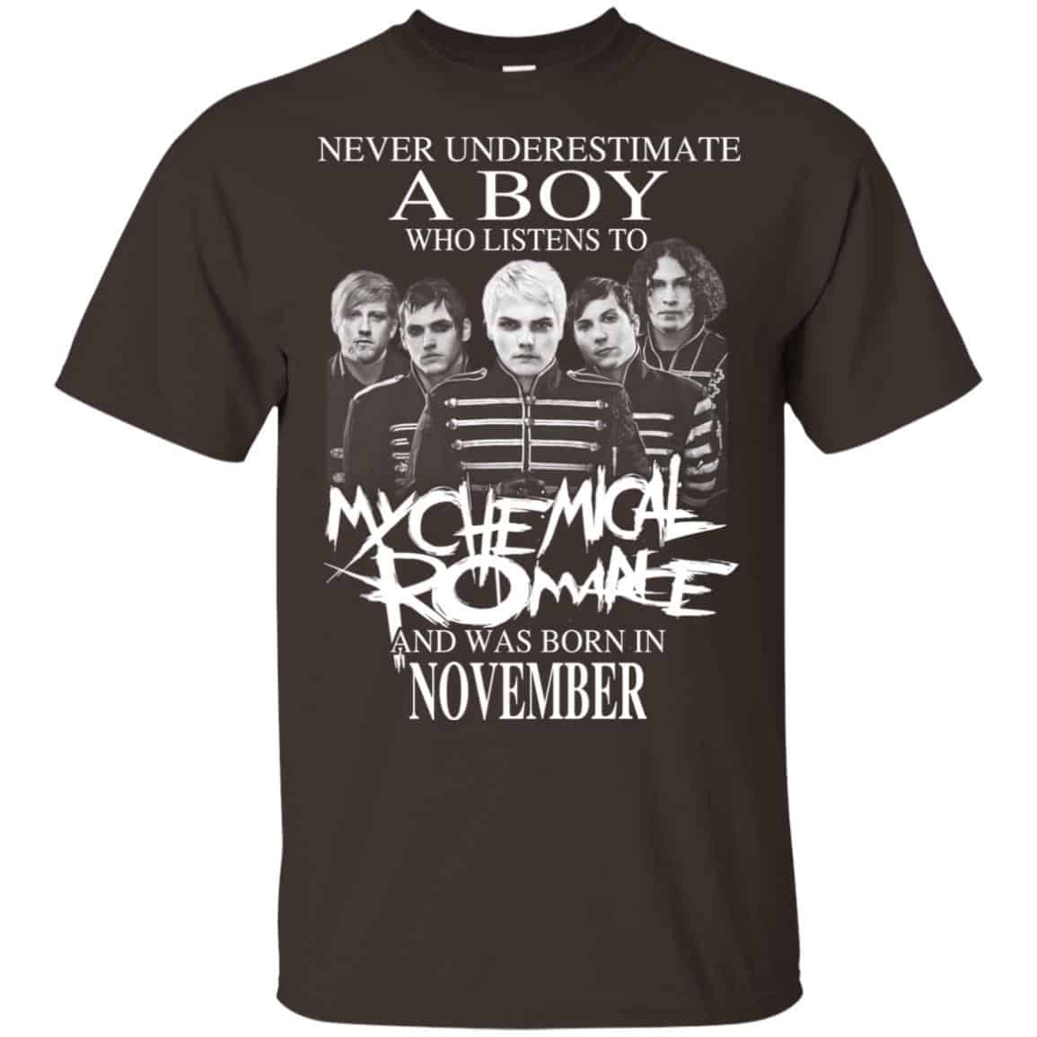 A Boy Who Listens To My Chemical Romance And Was Born In November T-Shirts, Hoodie, Tank