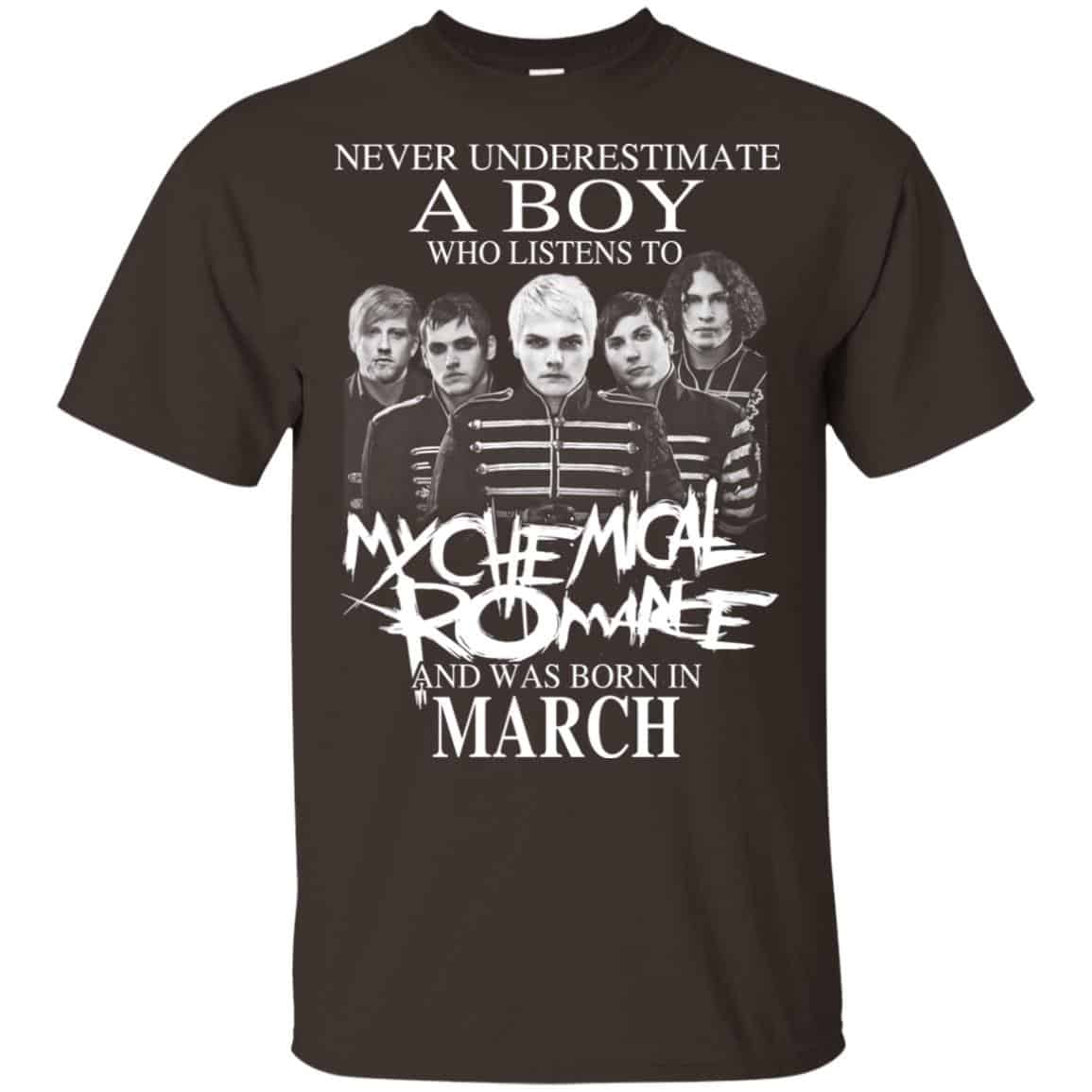 A Boy Who Listens To My Chemical Romance And Was Born In March T-Shirts, Hoodie, Tank