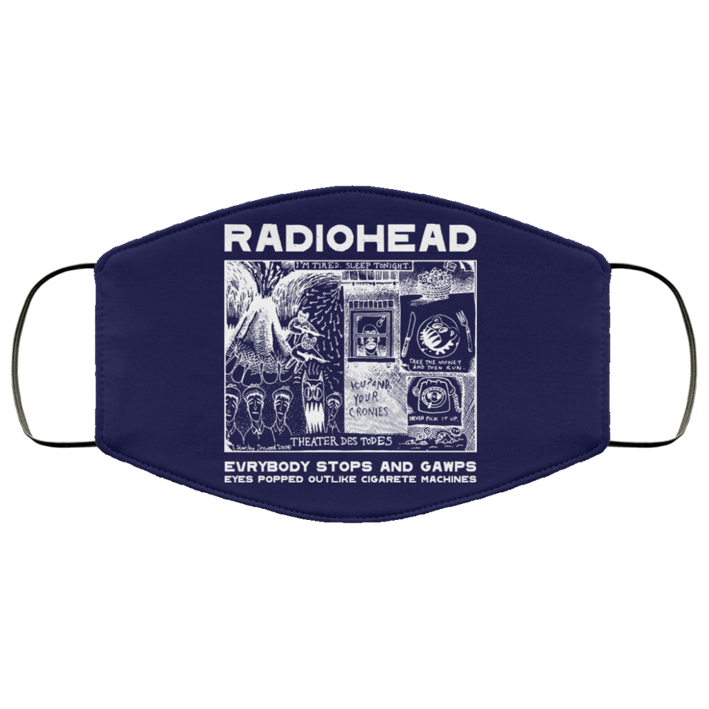 Radiohead Evrybody Stops And Gawps Eyes Popped Outlike Cigarete Machines Face Mask