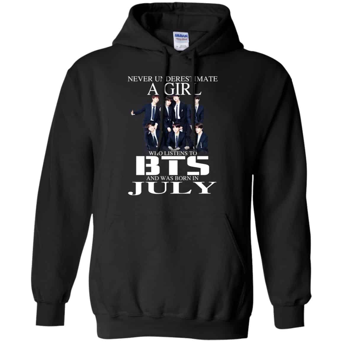 A Girl Who Listens To BTS And Was Born In July T-Shirts, Hoodie, Tank
