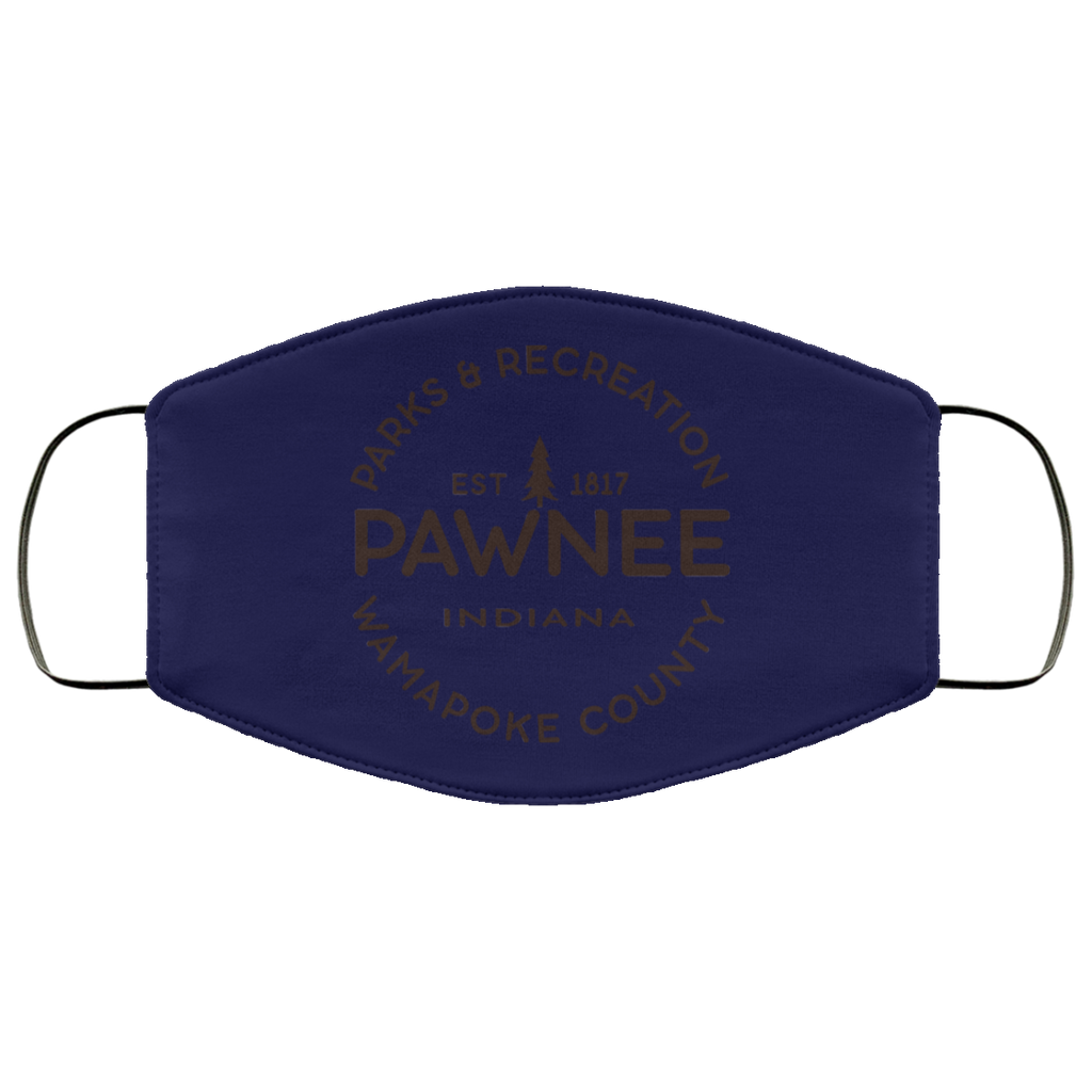 Parks & Recreation Pawnee Indiana 1817 Wamapoke Country Face Mask