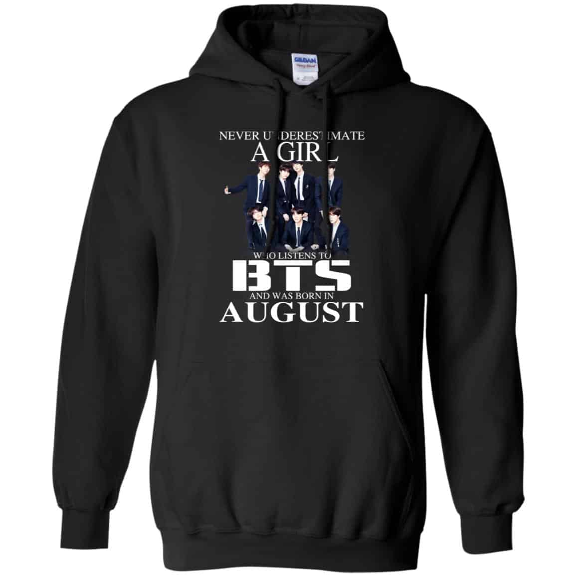 A Girl Who Listens To BTS And Was Born In August T-Shirts, Hoodie, Tank