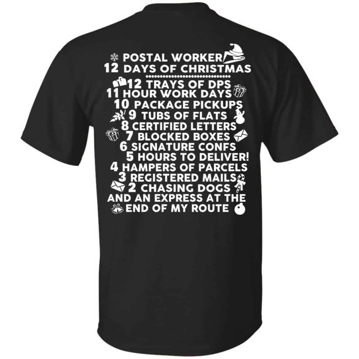 Postal Worker 12 Days Of Christmas T-Shirts, Hoodie, Tank