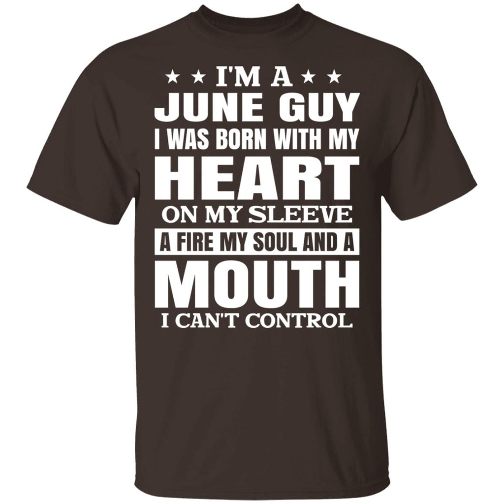 I’m A June Guy I Was Born With My Heart On My Sleeve Shirt, Hoodie, Tank