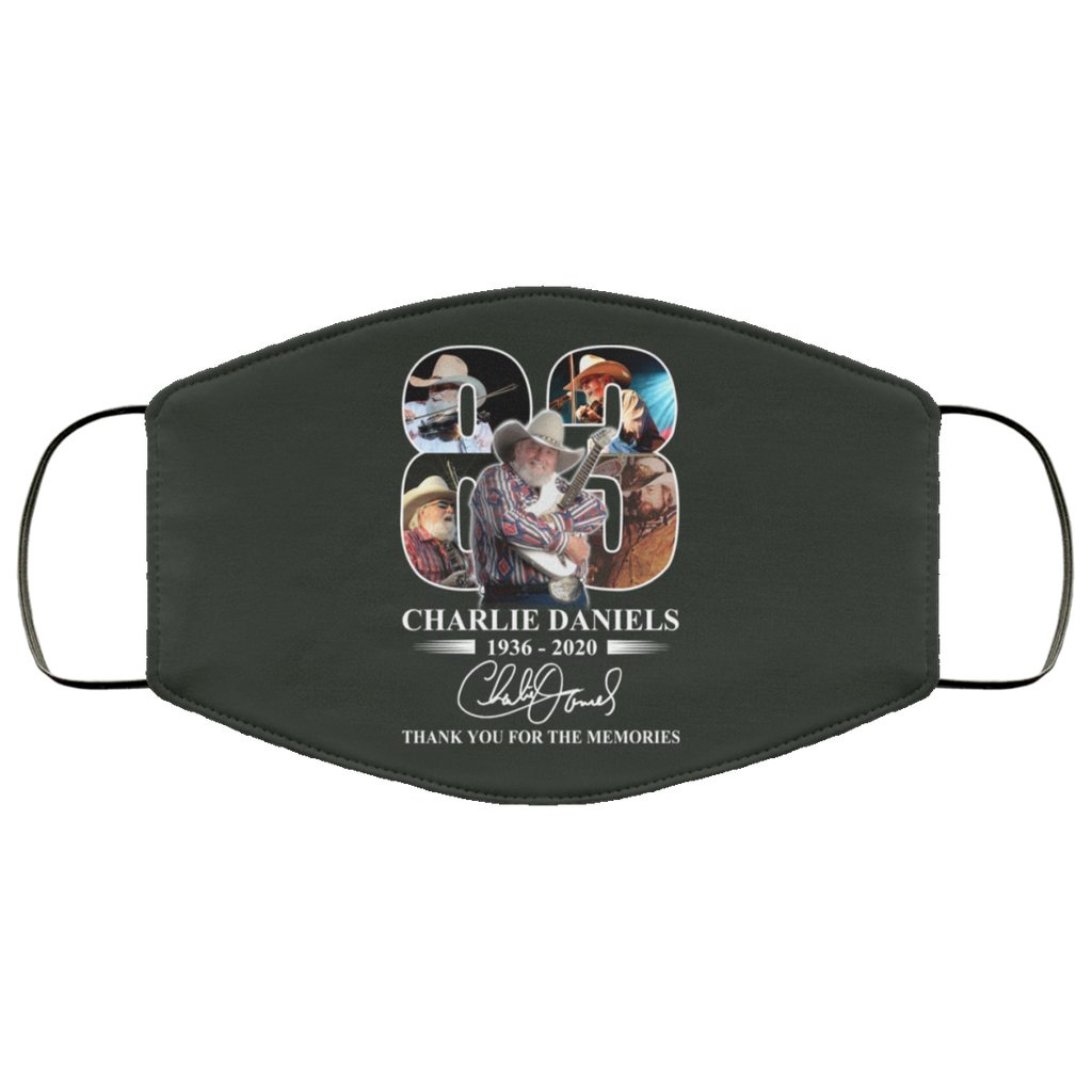 Remembering Charlie Daniels 1936 2020 Face Mask