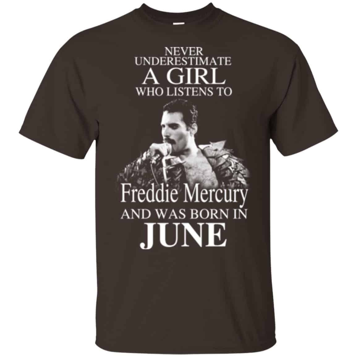 A Girl Who Listens To Freddie Mercury And Was Born In June T-Shirts, Hoodie, Tank