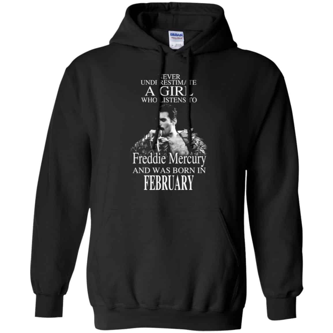 A Girl Who Listens To Freddie Mercury And Was Born In February T-Shirts, Hoodie, Tank