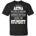 I Work At Aetna My Level Of Sarcasm Depends On Your Level Of Stupidity T-Shirts, Hoodie, Tank