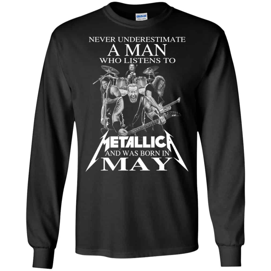 A Man Who Listens To Metallica And Was Born In May T-Shirts, Hoodie, Tank