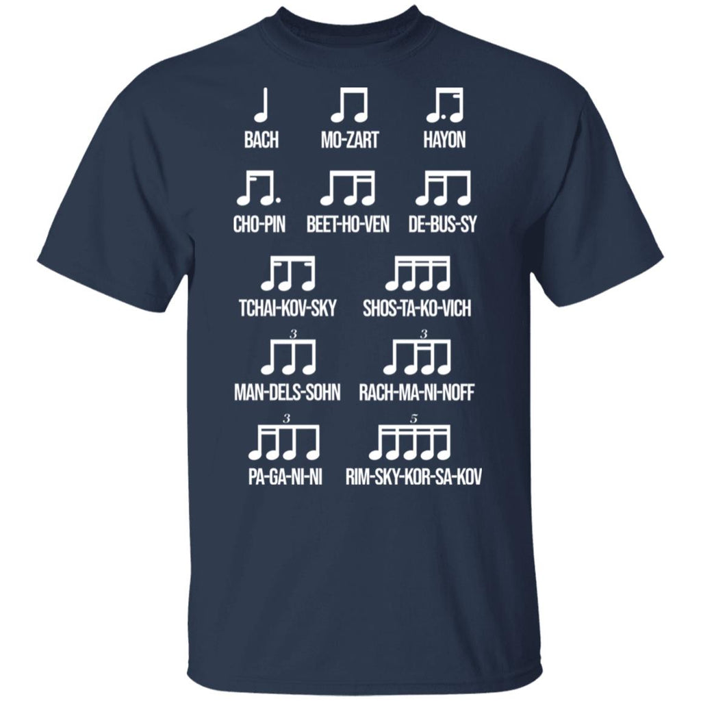 Composer Rhythm Music Gift Bach Mozart Beethoven Chopin Camiseta Shirt, Hoodie, Tank