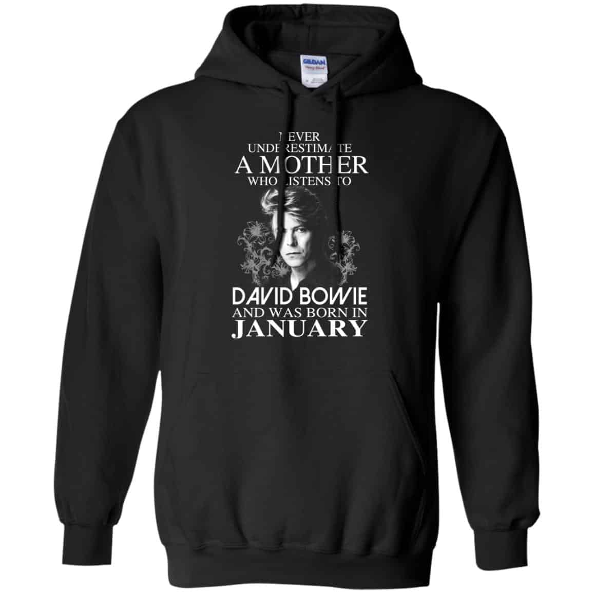 A Mother Who Listens To David Bowie And Was Born In January T-Shirts, Hoodie, Tank
