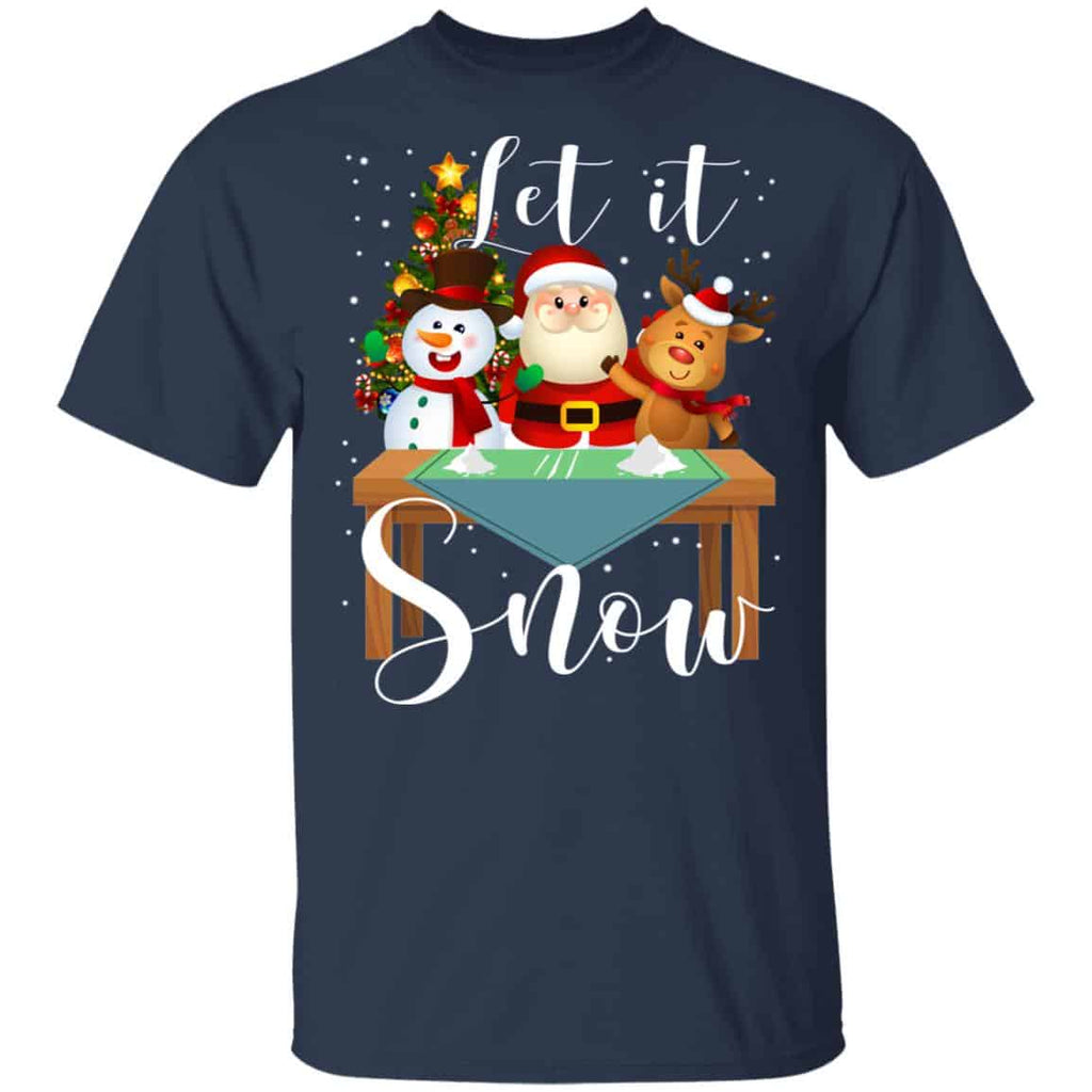 Santa Claus Reindeer Snowman Cocaine Let It Snow Shirt, Hoodie, Tank