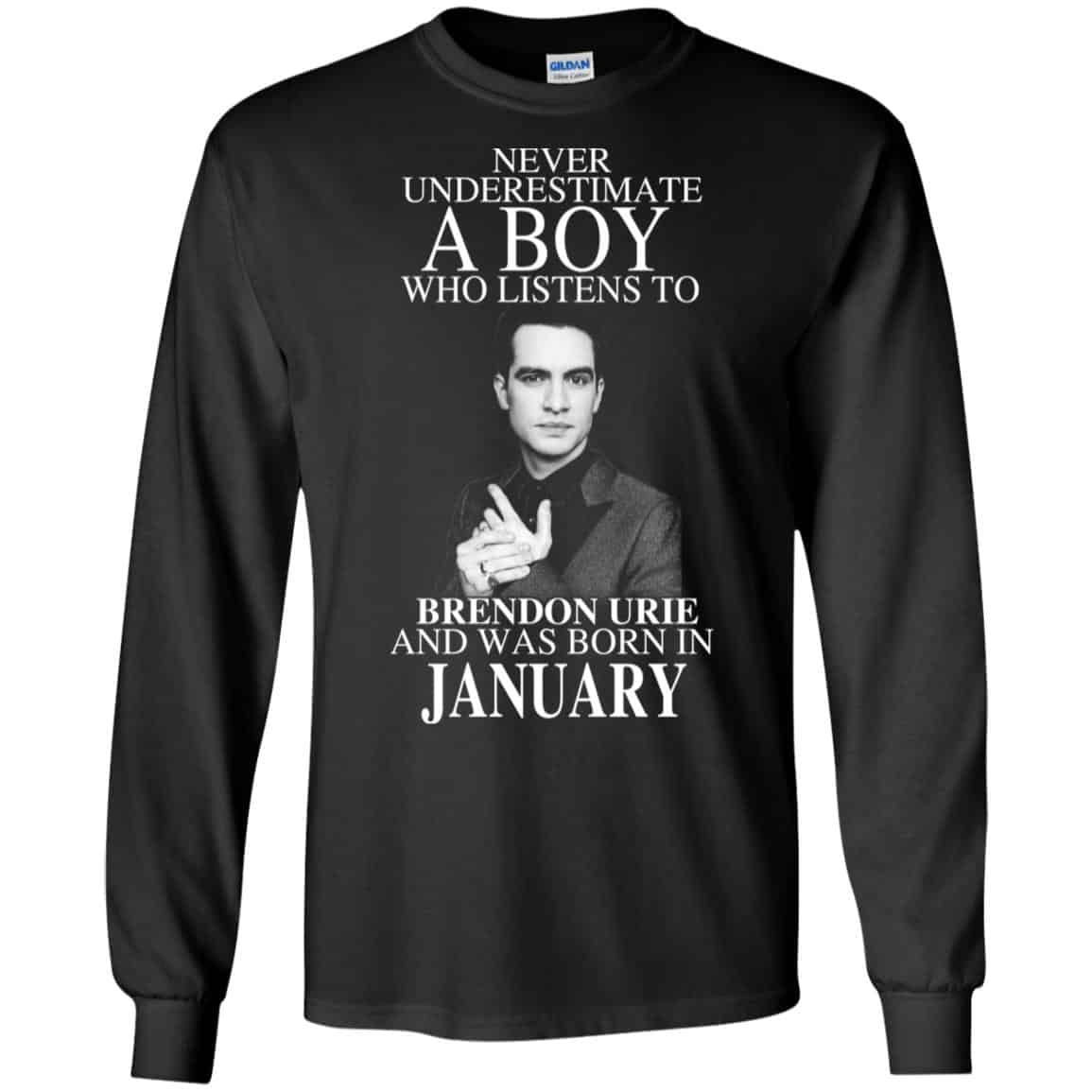 A Boy Who Listens To Brendon Urie And Was Born In January T-Shirts, Hoodie, Tank