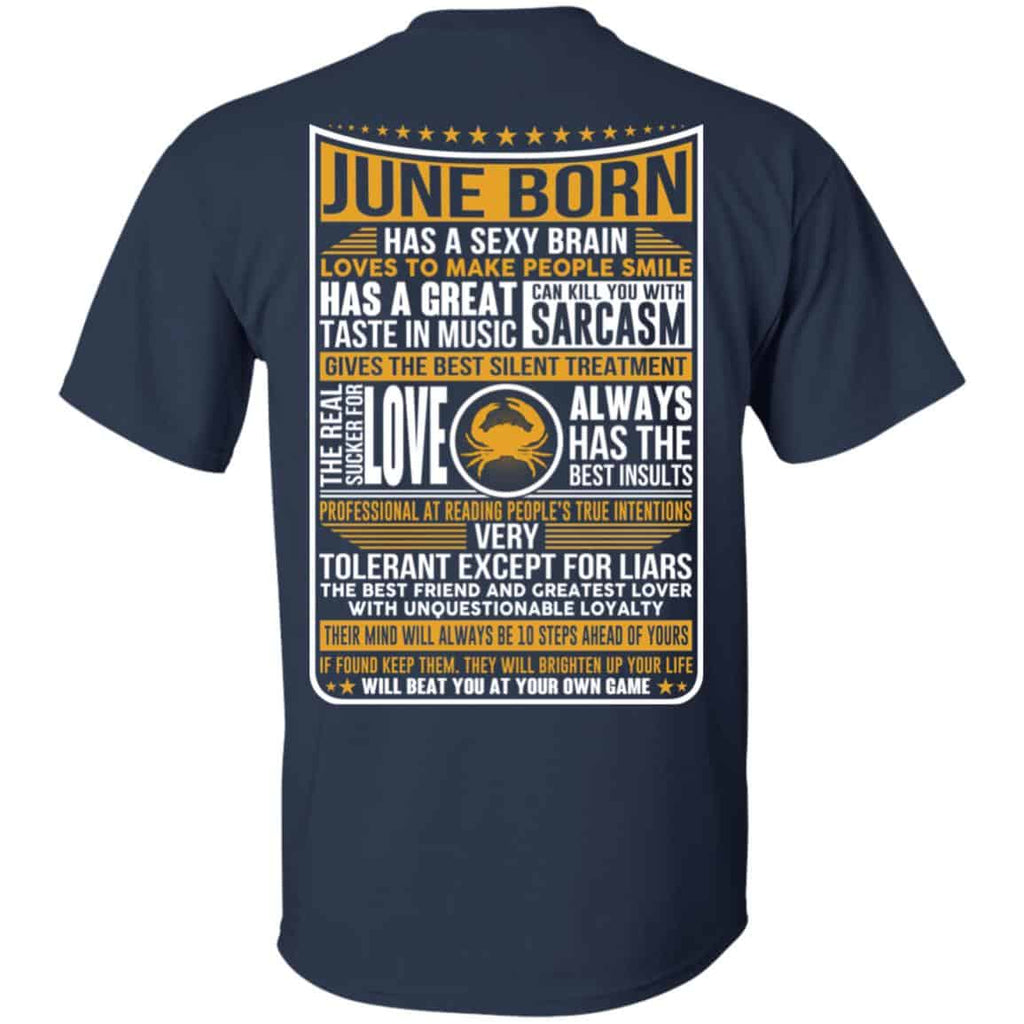 June Born Has A Sexy Brain Loves To Make People Smile T-Shirts, Hoodie, Tank