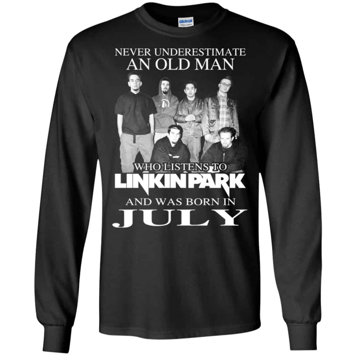 An Old Man Who Listens To Linkin Park And Was Born In July T-Shirts, Hoodie, Tank