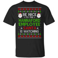 Be Nice To The Hannaford Employee Santa Is Watching Christmas Sweater, Shirt, Hoodie