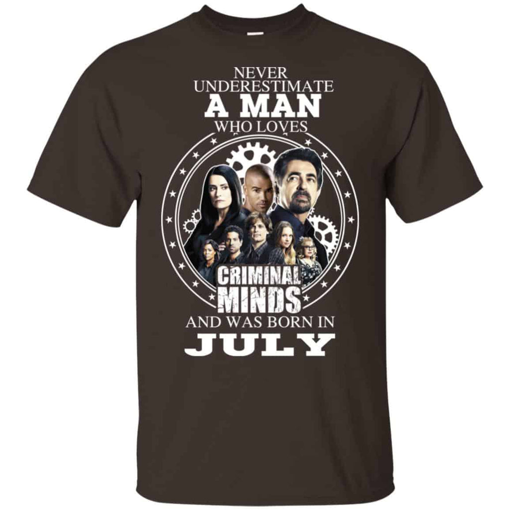 A Man Who Loves Criminal Minds And Was Born In July T-Shirts, Hoodie, Tank