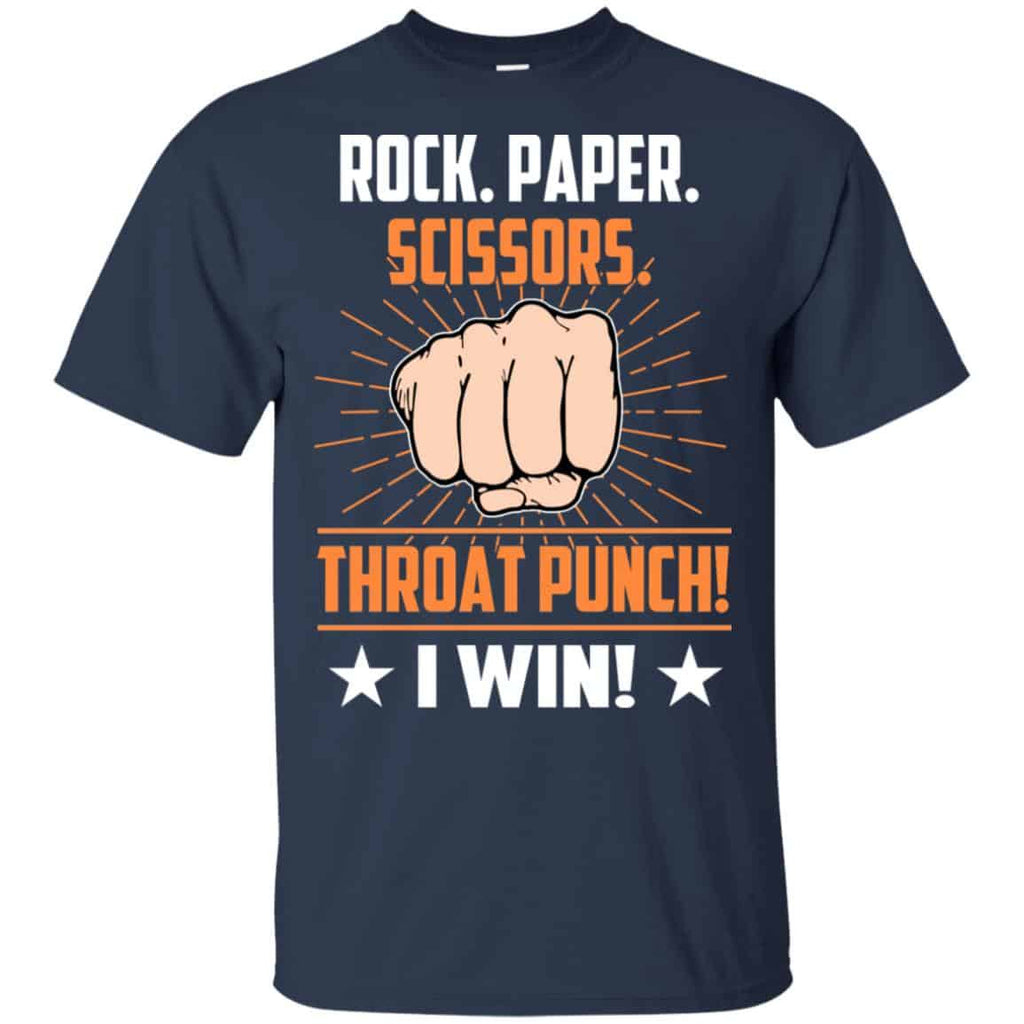 Rock Paper Scissors Throat Punch I Win T-Shirts, Hoodie, Tank