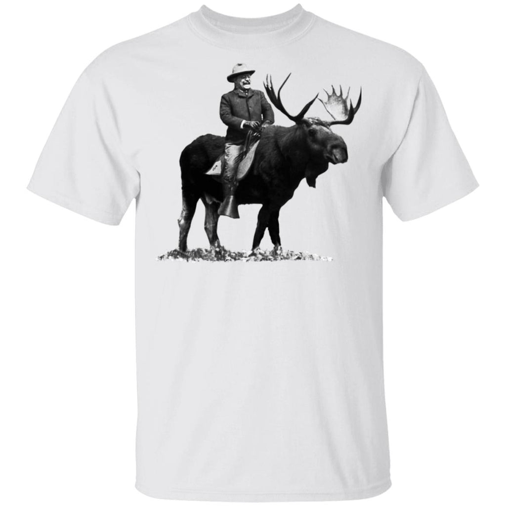 Teddy Roosevelt Riding A Bull Moose Shirt, Hoodie, Tank