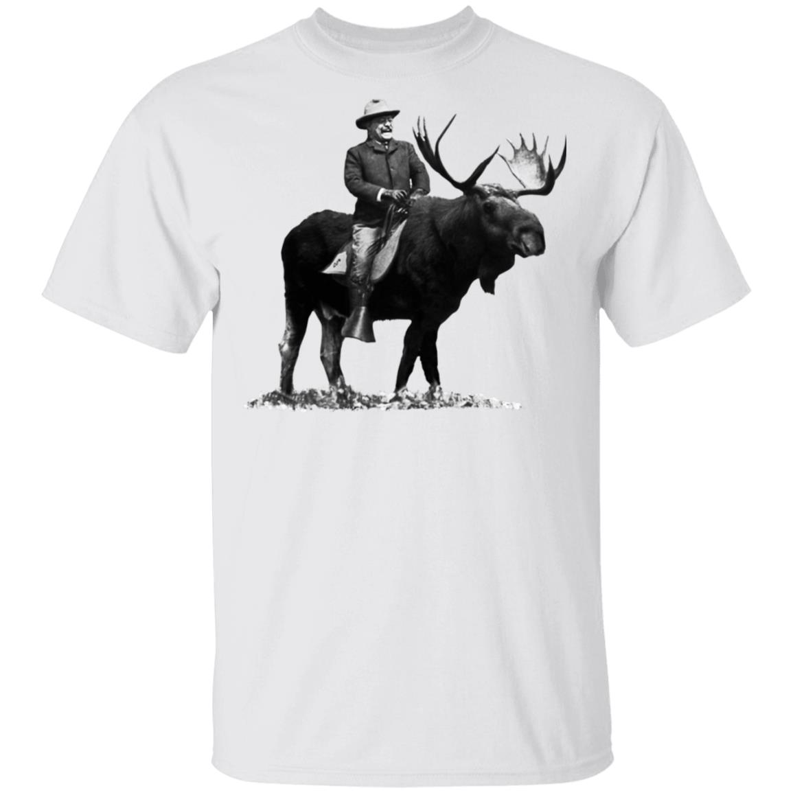 Teddy Roosevelt Riding A Bull Moose Shirt, Hoodie, Tank