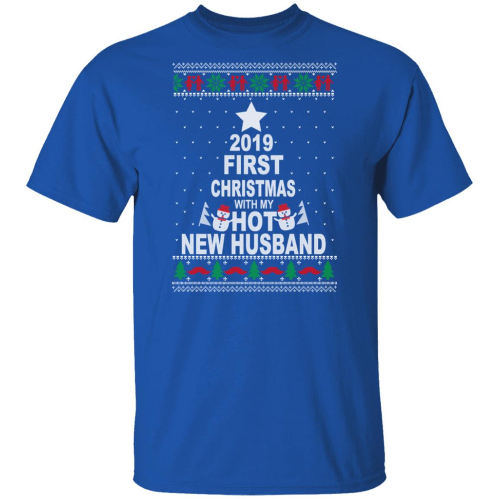 2019 First Christmas With My Hot New Husband Shirt, Hoodie, Tank