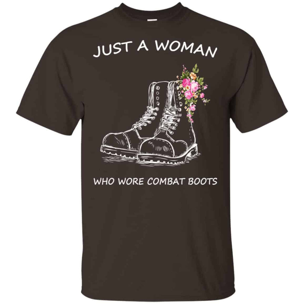 Just A Woman Who Wore Combat Boots T-Shirts, Hoodie, Tank