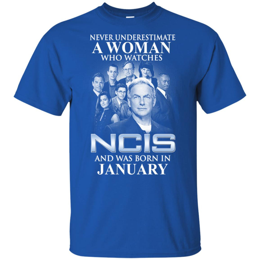 A Woman Who Watches NCIS And Was Born In January T-Shirts, Hoodie, Tank