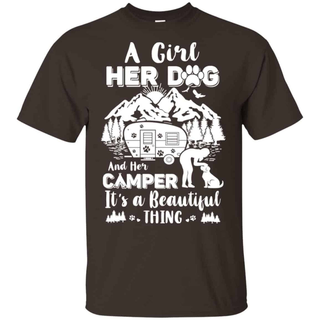 A Girl Her Dog And Her Camper It’s A Beautiful Thing T-Shirts, Hoodie, Tank