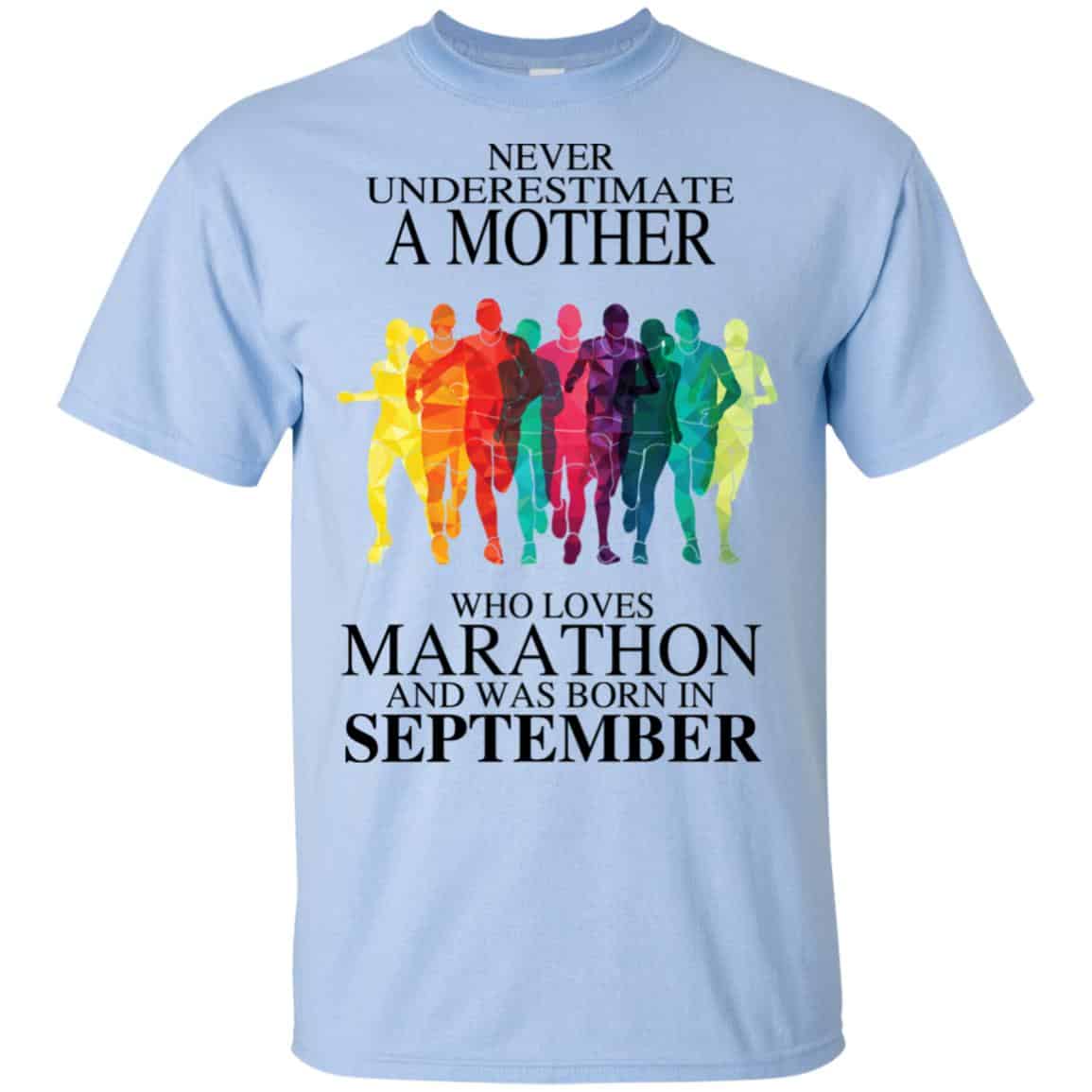 A Mother Who Loves Marathon And Was Born In September T-Shirts, Hoodie, Tank