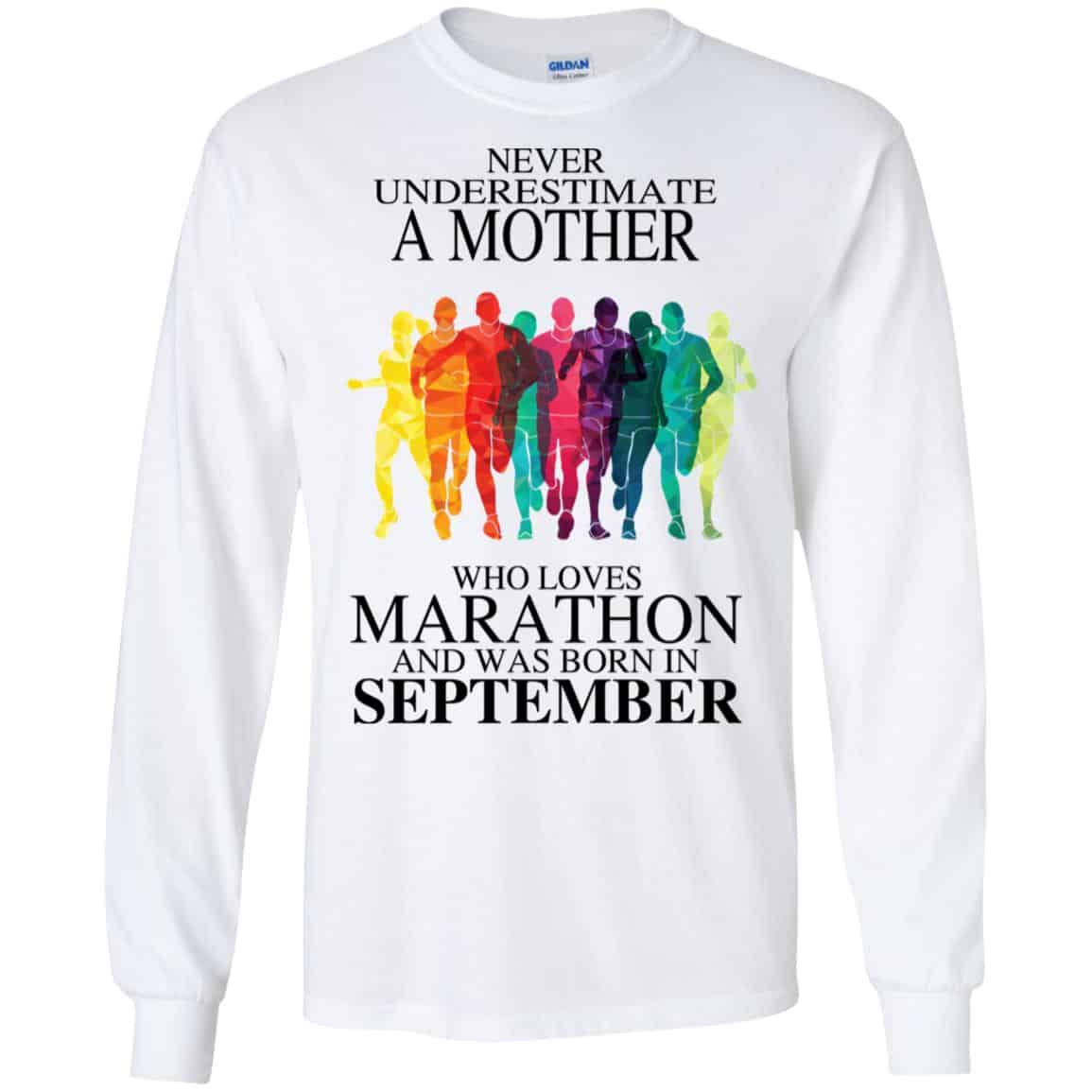 A Mother Who Loves Marathon And Was Born In September T-Shirts, Hoodie, Tank