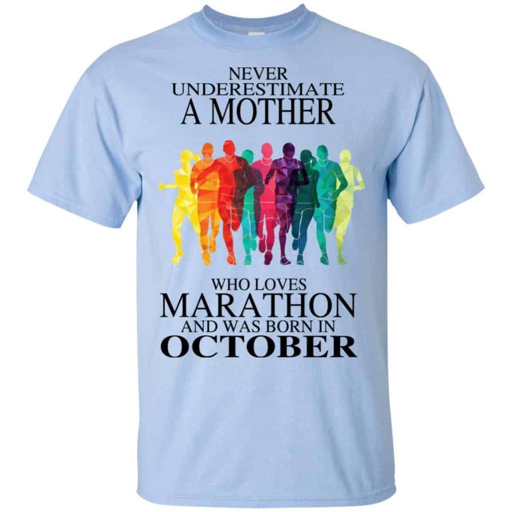 A Mother Who Loves Marathon And Was Born In October T-Shirts, Hoodie, Tank