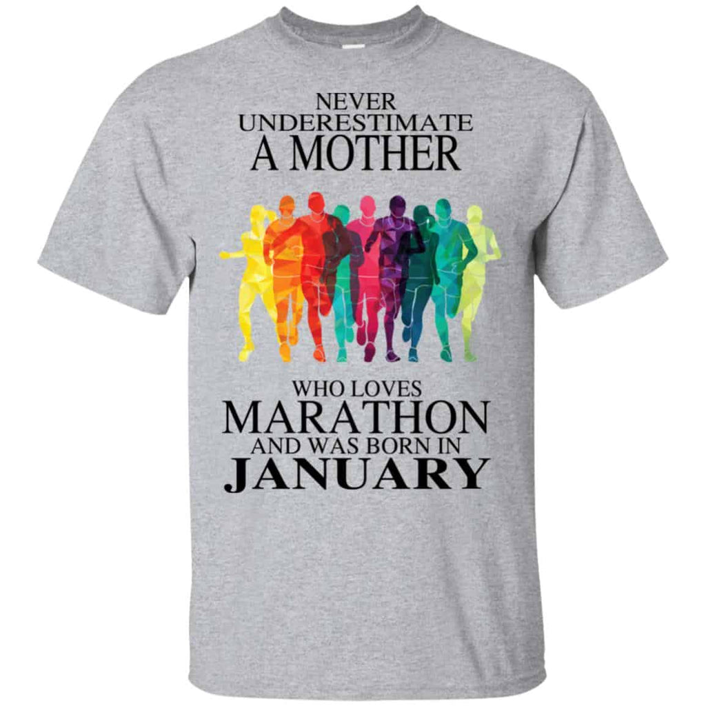 A Mother Who Loves Marathon And Was Born In January T-Shirts, Hoodie, Tank