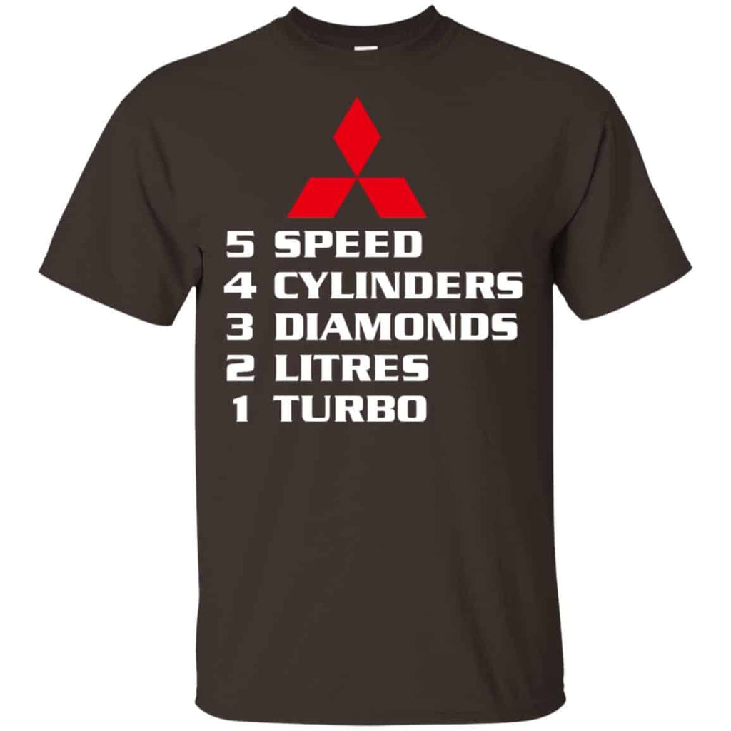5 Speed 4 Cylinders 3 Diamonds 2 Litres 1 Turbo Mitsubishi Shirt, Hoodie, Tank