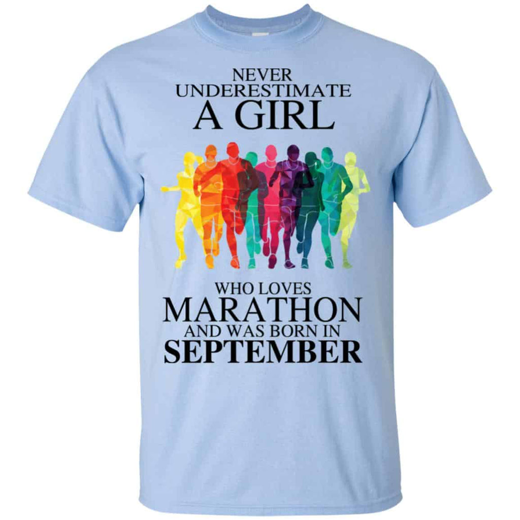 A Girl Who Loves Marathon And Was Born In September T-Shirts, Hoodie, Tank