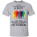 A Boy Who Loves Marathon And Was Born In October T-Shirts, Hoodie, Tank