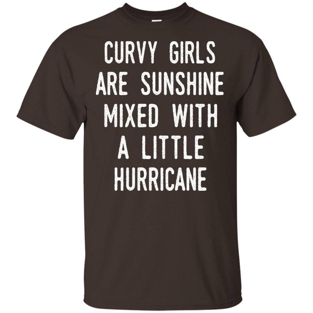 Curvy Girls Are Sunshine Mixed With A Little Hurricane T-Shirts, Hoodie, Tank