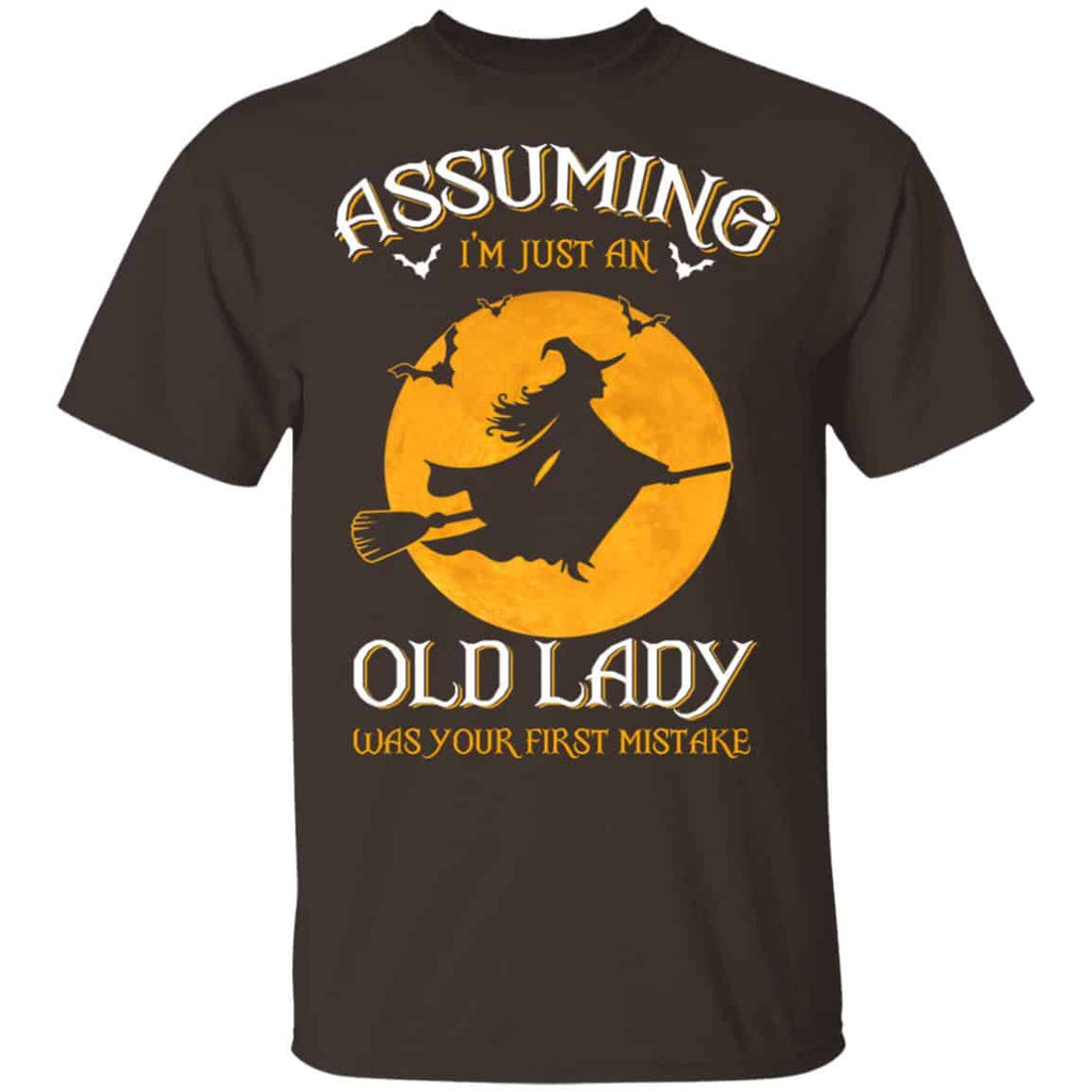 Assuming I’m Just An Old Lady Was Your First Mistake Halloween Shirt, Hoodie, Tank