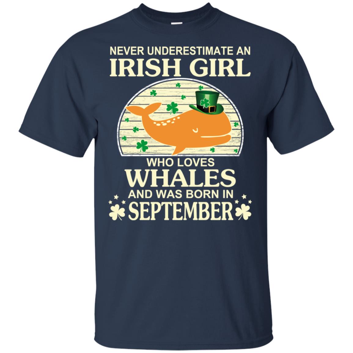 An Irish Girl Who Loves Whales And Was Born In September T-Shirts, Hoodie, Tank