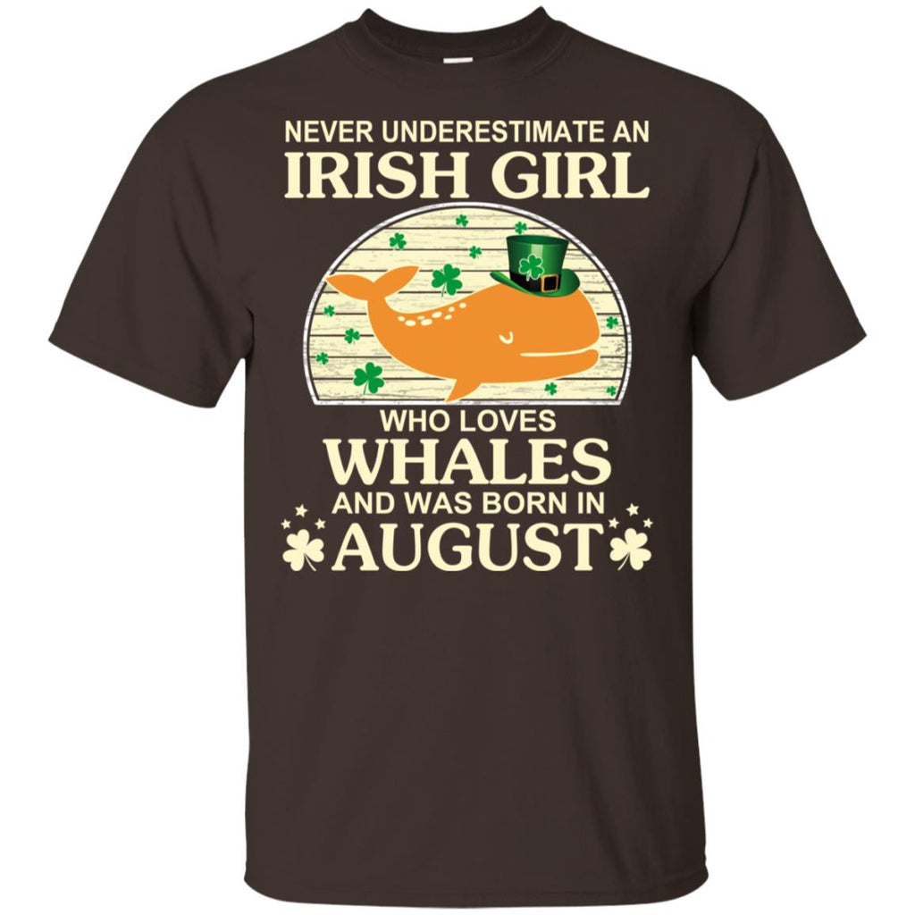 An Irish Girl Who Loves Whales And Was Born In August T-Shirts, Hoodie, Tank