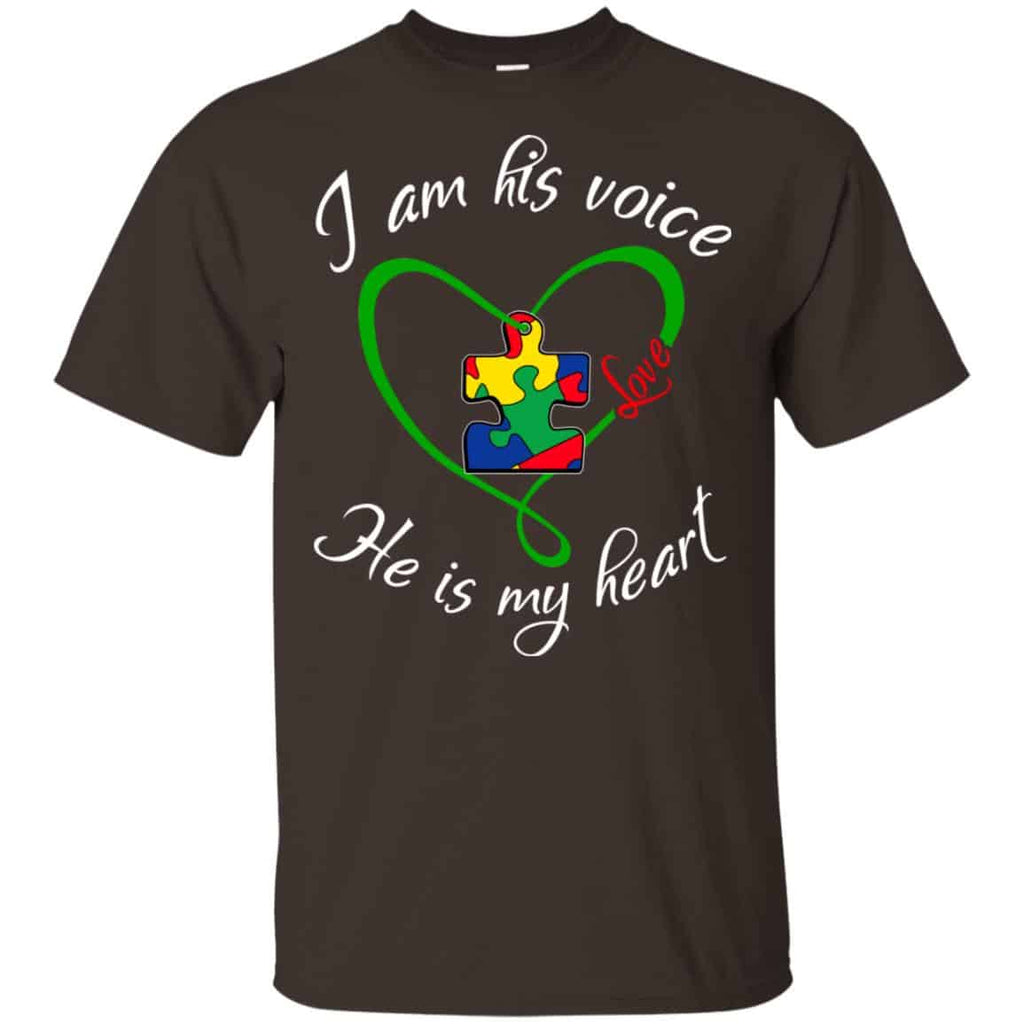 Autism: I Am His Voice He Is My Heart Shirt, Hoodie, Tank